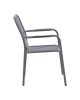 Πολυθρόνα Vista στοιβαζόμενη αλουμίνιο σε ανθρακί απόχρωση 62x60x84εκ Υλικό: .Alum size:Ø25*1.1mm. 22*1.1 Surface 404-000008