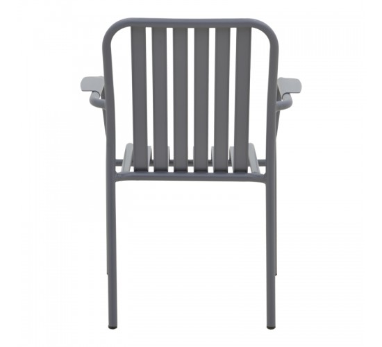 Πολυθρόνα Vista στοιβαζόμενη αλουμίνιο σε ανθρακί απόχρωση 62x60x84εκ Υλικό: .Alum size:Ø25*1.1mm. 22*1.1 Surface 404-000008