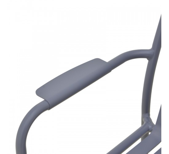 Πολυθρόνα Vista στοιβαζόμενη αλουμίνιο σε ανθρακί απόχρωση 62x60x84εκ Υλικό: .Alum size:Ø25*1.1mm. 22*1.1 Surface 404-000008