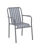 Πολυθρόνα Vista στοιβαζόμενη αλουμίνιο σε ανθρακί απόχρωση 62x60x84εκ Υλικό: .Alum size:Ø25*1.1mm. 22*1.1 Surface 404-000008