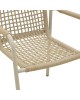 Πολυθρόνα Esence στοιβαζόμενη αλουμίνιο λευκή-pe σχοινί σε μπεζ απόχρωση 57x62x88εκ Υλικό: Alum size:Ø22*1.1mm. Rope SIZE:Ø5MM 404-000009
