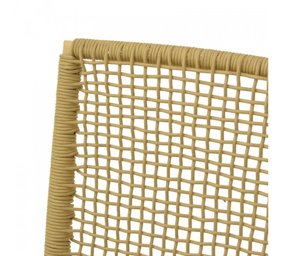 Πολυθρόνα Weave στοιβαζόμενη αλουμίνιο-pe σχοινί σε μπεζ απόχρωση 57x63x86εκ Υλικό: Alum size:Ø22*1.1mm. 30*20*1.0mm Rope SIZE:Ø5MM 404-000010
