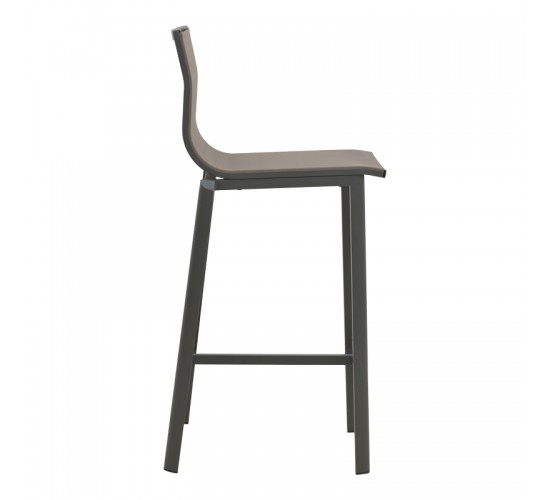 Σκαμπό μπαρ Melina στοιβαζόμενη αλουμίνιο σε ανθρακί- textline σε γκρι απόχρωση 45x49x115εκ Υλικό: Alum size:30*19*1.1mm. textile SIZE:2*1 404-000030