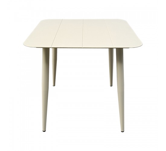 Τραπέζι Vista αλουμίνιο σε σαμπανί απόχρωση 80x80x72εκ Υλικό: Alum size:Ø42*1.0mm 40*20*1.2 15*15*1.0 mm 404-000033