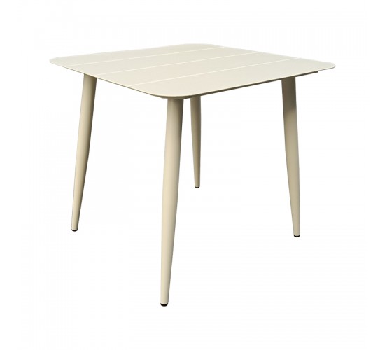 Τραπέζι Vista αλουμίνιο σε σαμπανί απόχρωση 80x80x72εκ Υλικό: Alum size:Ø42*1.0mm 40*20*1.2 15*15*1.0 mm 404-000033