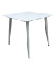 Τραπέζι Vista αλουμίνιο σε λευκή απόχρωση 80x80x72εκ Υλικό: Alum size:Ø42*1.0mm 40*20*1.2 15*15*1.0 mm 404-000035