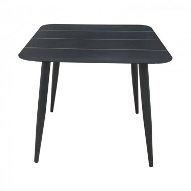 Τραπέζι Vista αλουμίνιο σε ανθρακί απόχρωση 80x80x72εκ Υλικό: Alum size:Ø42*1.0mm 40*20*1.2 15*15*1.0 mm 404-000036