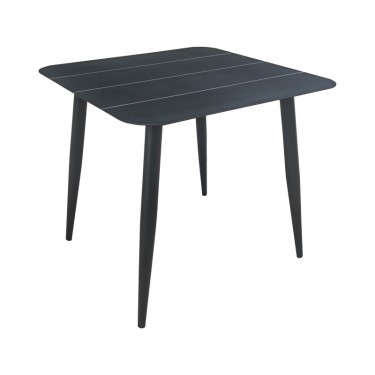 Τραπέζι Vista αλουμίνιο σε ανθρακί απόχρωση 80x80x72εκ Υλικό: Alum size:Ø42*1.0mm 40*20*1.2 15*15*1.0 mm 404-000036