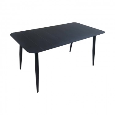 Τραπέζι Vista αλουμίνιο σε μαύρη απόχρωση 120x70x72εκ Υλικό: Alum size:Ø42*1.0mm 40*20*1.2 15*15*1.0 mm 404-000037