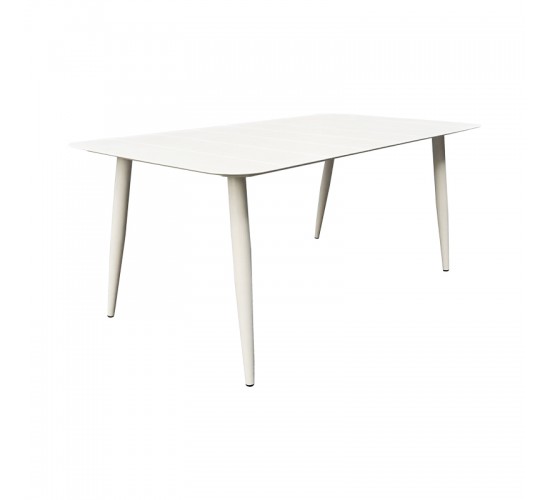 Τραπέζι Vista αλουμίνιο σε λευκή απόχρωση 120x70x72εκ Υλικό: Alum size:Ø42*1.0mm 40*20*1.2 15*15*1.0 mm 404-000038