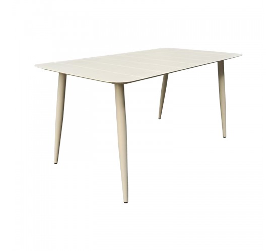 Τραπέζι Vista αλουμίνιο σε σαμπανί απόχρωση 120x70x72εκ Υλικό: Alum size:Ø42*1.0mm 40*20*1.2 15*15*1.0 mm 404-000039