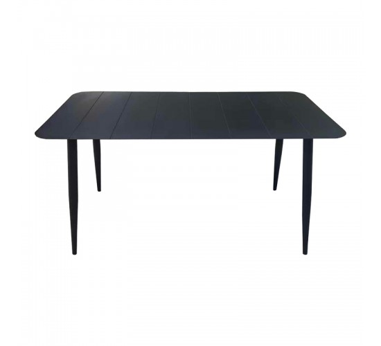 Τραπέζι Vista αλουμίνιο σε μαύρη απόχρωση 150x80x72εκ Υλικό: Alum size:Ø42*1.0mm 40*20*1.2 15*15*1.0 mm 404-000041