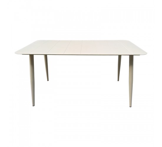 Τραπέζι Vista αλουμίνιο σε μπεζ απόχρωση 150x80x72εκ Υλικό: Alum size:Ø42*1.0mm 40*20*1.2 15*15*1.0 mm 404-000043