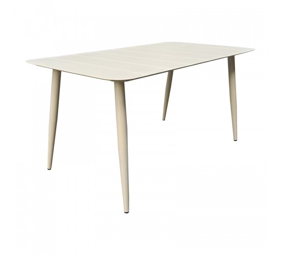 Τραπέζι Vista αλουμίνιο σε μπεζ απόχρωση 150x80x72εκ Υλικό: Alum size:Ø42*1.0mm 40*20*1.2 15*15*1.0 mm 404-000043