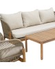 Σαλόνι εξωτερικού χώρου Verilan μασίφ ξύλο ακακίας με σχοινί και μπεζ μαξιλάρια Υλικό: ACACIA WOOD - ROPE - FABRIC - ALU 405-000002