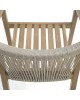 Πολυθρόνα Malibu II μασίφ ξύλο ακακίας-ύφασμα σε φυσική-μπεζ απόχρωση 58x63x74εκ Υλικό: ACACIA WOOD - ROPE - FABRIC - ALU 405-000004