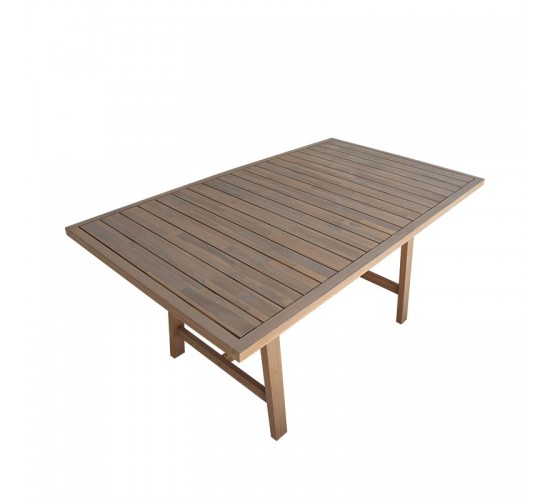 Τραπέζι Malibu μασίφ ξύλο ακακίας σε φυσική απόχρωση 180x90x75εκ Υλικό: ACACIA WOOD 405-000005