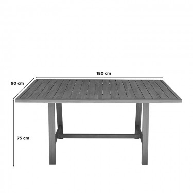 Τραπέζι Malibu μασίφ ξύλο ακακίας σε φυσική απόχρωση 180x90x75εκ Υλικό: ACACIA WOOD 405-000005