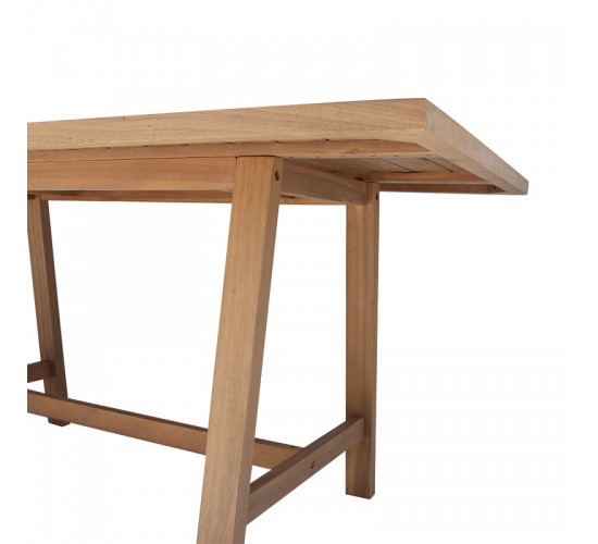 Τραπέζι Malibu μασίφ ξύλο ακακίας σε φυσική απόχρωση 160x90x75εκ Υλικό: ACACIA WOOD 405-000006