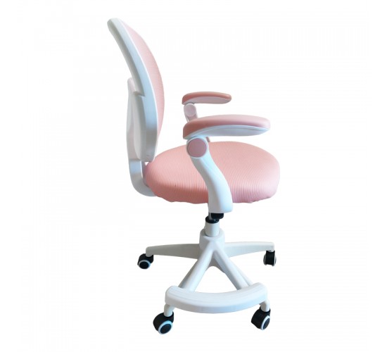 Καρέκλα γραφείου παδική Bernu ύφασμα mesh σε ροζ απόχρωση 47x56x80-90εκ Υλικό: MESH FABRIC -  PP 406-000002