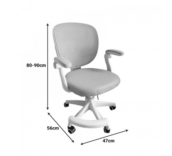 Καρέκλα γραφείου παδική Bernu ύφασμα mesh σε ροζ απόχρωση 47x56x80-90εκ Υλικό: MESH FABRIC -  PP 406-000002