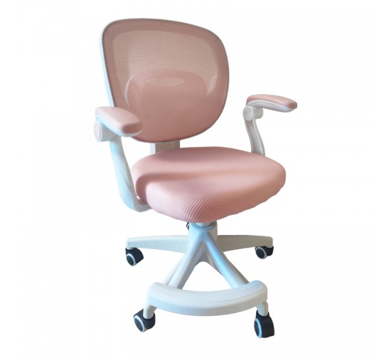 Καρέκλα γραφείου παδική Bernu ύφασμα mesh σε ροζ απόχρωση 47x56x80-90εκ Υλικό: MESH FABRIC -  PP 406-000002