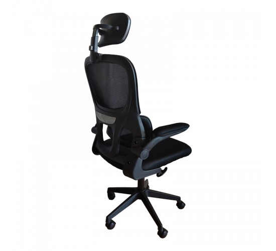 Καρέκλα γραφείου Recko ύφασμα mesh σε μαύρη απόχρωση 56x62x116-125εκ Υλικό: MESH FABRIC -  PP 406-000003