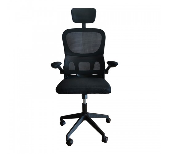 Καρέκλα γραφείου Recko ύφασμα mesh σε μαύρη απόχρωση 56x62x116-125εκ Υλικό: MESH FABRIC -  PP 406-000003