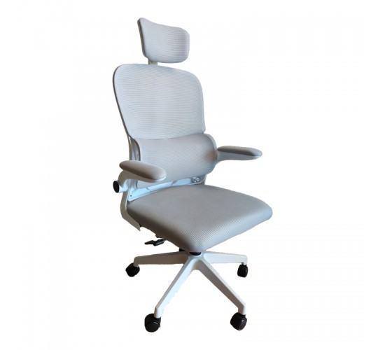 Καρέκλα γραφείου Recko ύφασμα mesh σε γκρι απόχρωση 56x62x116-125εκ Υλικό: MESH FABRIC -  PP 406-000004