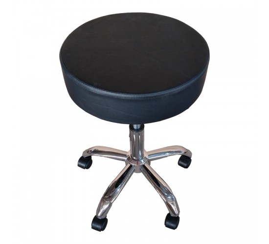 Σκαμπό γραφείου-εργασίας τροχήλατο Tebere pu σε μαύρη απόχρωση 35x35x45-57εκ Υλικό: PU - Metal chromed base 406-000006