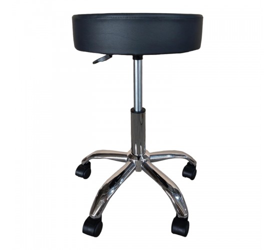 Σκαμπό γραφείου-εργασίας τροχήλατο Tebere pu σε μαύρη απόχρωση 35x35x45-57εκ Υλικό: PU - Metal chromed base 406-000006