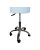 Σκαμπό γραφείου-εργασίας τροχήλατο Tebere pu σε λευκή απόχρωση 35x35x45-57εκ Υλικό: PU - Metal chromed base 406-000007