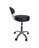 Σκαμπό γραφείου-εργασίας τροχήλατο με πλάτη Tebere pu σε μαύρη απόχρωση 35x35x65-77εκ Υλικό: PU - Metal chromed base 406-000008