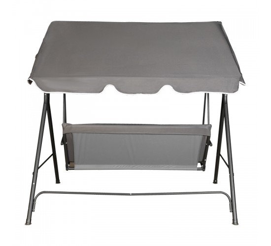 Κούνια κήπου Globo μέταλλο μαύρο-ύφασμα σε ανθρακί απόχρωση 170x110x153εκ Υλικό: STEEL - POLYESTER - FOAM 407-000001