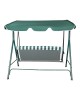 Κούνια κήπου Globo μέταλλο πράσινο-ύφασμα σε λευκή-πράσινη απόχρωση 170x110x153εκ Υλικό: STEEL - POLYESTER - FOAM 407-000002