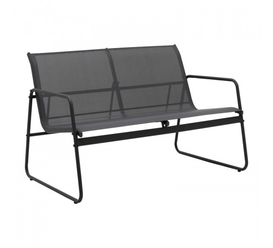 Σαλόνι εξωτερικού χώρου Veranda textilene-μέταλλο σε ανθρακί απόχρωση Υλικό: GLASS - TEXTILENE - STEEL 407-000003