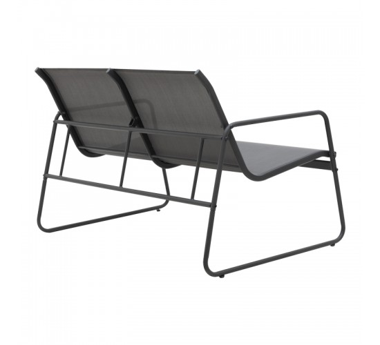 Σαλόνι εξωτερικού χώρου Veranda textilene-μέταλλο σε ανθρακί απόχρωση Υλικό: GLASS - TEXTILENE - STEEL 407-000003