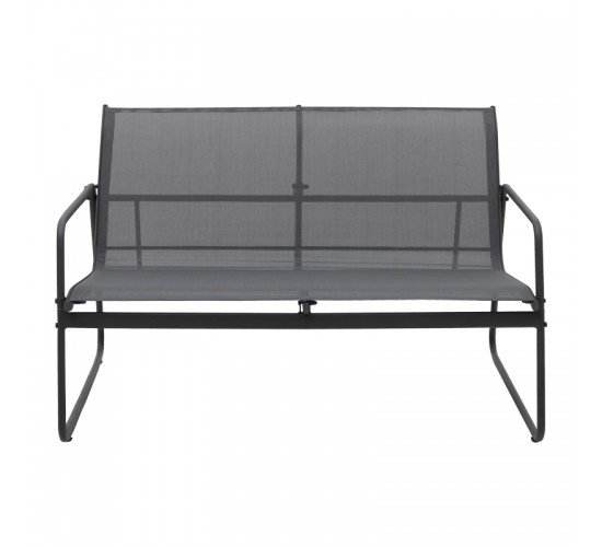 Σαλόνι εξωτερικού χώρου Veranda textilene-μέταλλο σε ανθρακί απόχρωση Υλικό: GLASS - TEXTILENE - STEEL 407-000003