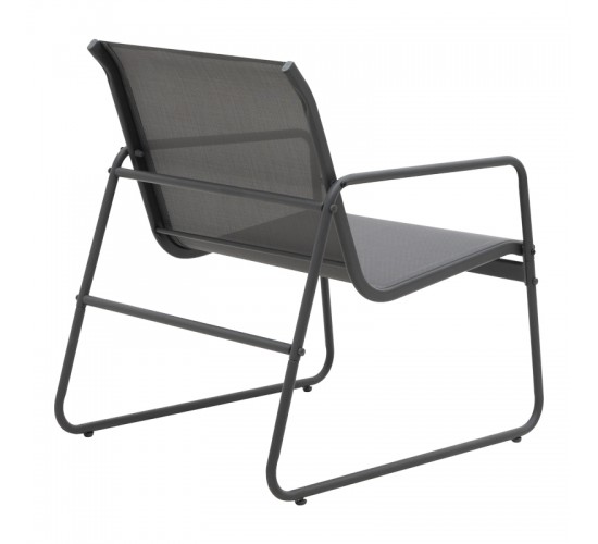 Σαλόνι εξωτερικού χώρου Veranda textilene-μέταλλο σε ανθρακί απόχρωση Υλικό: GLASS - TEXTILENE - STEEL 407-000003