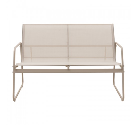 Σαλόνι εξωτερικού χώρου Veranda textilene-μέταλλο σε λευκή απόχρωση Υλικό: GLASS - TEXTILENE - STEEL 407-000004