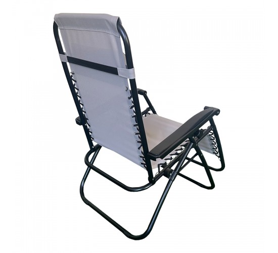 Πολυθρόνα πτυσσόμενη Mirka textilene-μέταλλο σε ανθρακί-μαύρη απόχρωση 65x165x110εκ Υλικό: PLASTIC - TEXTILENE - STEEL 407-000005