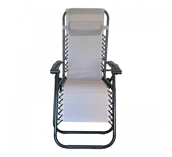 Πολυθρόνα πτυσσόμενη Mirka textilene-μέταλλο σε ανθρακί-μαύρη απόχρωση 65x165x110εκ Υλικό: PLASTIC - TEXTILENE - STEEL 407-000005