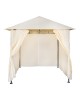Κιόσκι Apex σκελετός μαύρο μέταλλο-ύφασμα σε μπεζ απόχρωση 2.5x2.5 m Υλικό: STEEL - FABRIC 407-000008