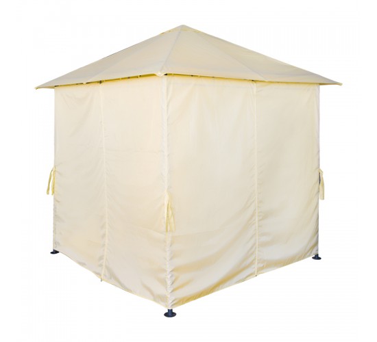 Κιόσκι Apex σκελετός μαύρο μέταλλο-ύφασμα σε μπεζ απόχρωση 2.5x2.5 m Υλικό: STEEL - FABRIC 407-000008