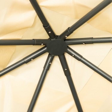 Κιόσκι Apex σκελετός μαύρο μέταλλο-ύφασμα σε μπεζ απόχρωση 2.5x2.5 m Υλικό: STEEL - FABRIC 407-000008