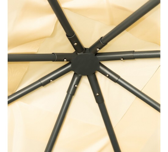 Κιόσκι Apex σκελετός μαύρο μέταλλο-ύφασμα σε μπεζ απόχρωση 2.5x2.5 m Υλικό: STEEL - FABRIC 407-000008