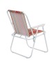 Καρεκλάκι παραλίας-camping Jette ροζ ριγέ-λευκό μέταλλο 53x56x73εκ Υλικό: STEEL - POLYESTER 407-000011