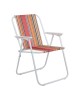 Καρεκλάκι παραλίας-camping Jette ροζ ριγέ-λευκό μέταλλο 53x56x73εκ Υλικό: STEEL - POLYESTER 407-000011
