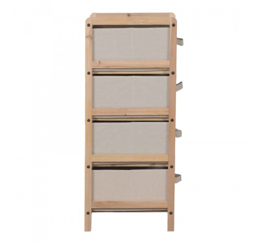 Συρταριέρα Wolen ξύλο ελάτου-ύφασμα σε φυσική-μπεζ απόχρωση 34.5x36.5x86εκ Υλικό: FIR WOOD - POLYESTER 408-000004