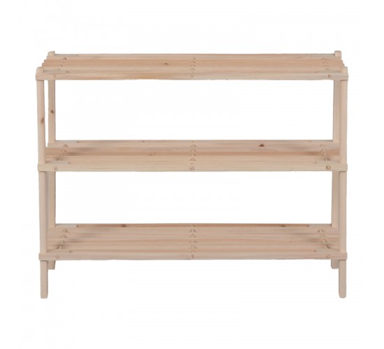 Παπουτσοθήκη Steper 9 ζευγών ξύλο ελάτου σε φυσική απόχρωση 64x26x48.5εκ Υλικό: FIR WOOD 408-000011